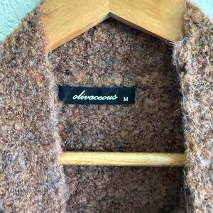 Olivaceous Brown Cowl Neck Sweater